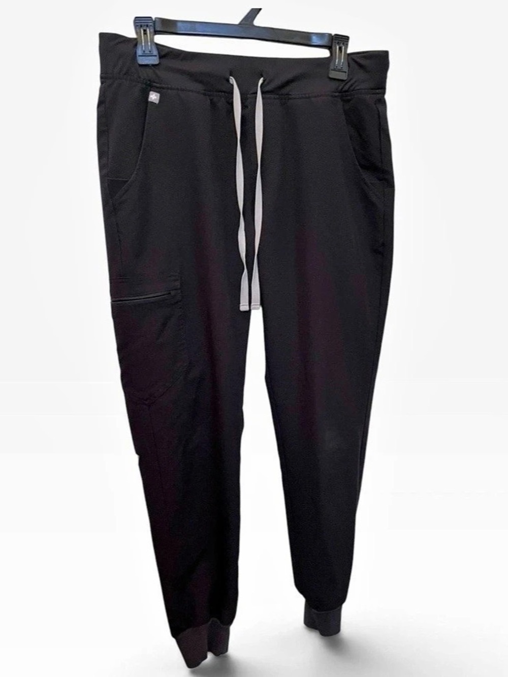 FIGS HW Zamora High-Rise Jogger Scrub Pants Black Medium Petite